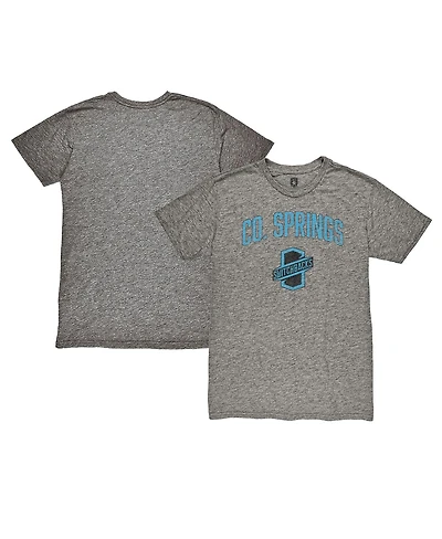 1863FC Men's Gray Colorado Springs Switchbacks Fc Wordmark Tri-Blend T-Shirt