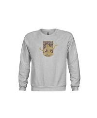 1863FC Big Boys and Girls Heather Gray Detroit City Fc Color Badge Pullover Sweatshirt