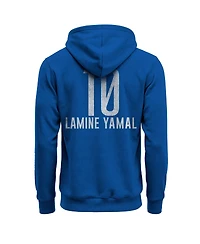 1863FC Men's Lamine Yamal Blue Barcelona Player Fleece Pullover Hoodie