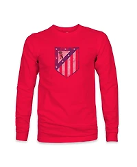 1863FC Men's Red Atletico de Madrid Color Badge Long Sleeve T-Shirt