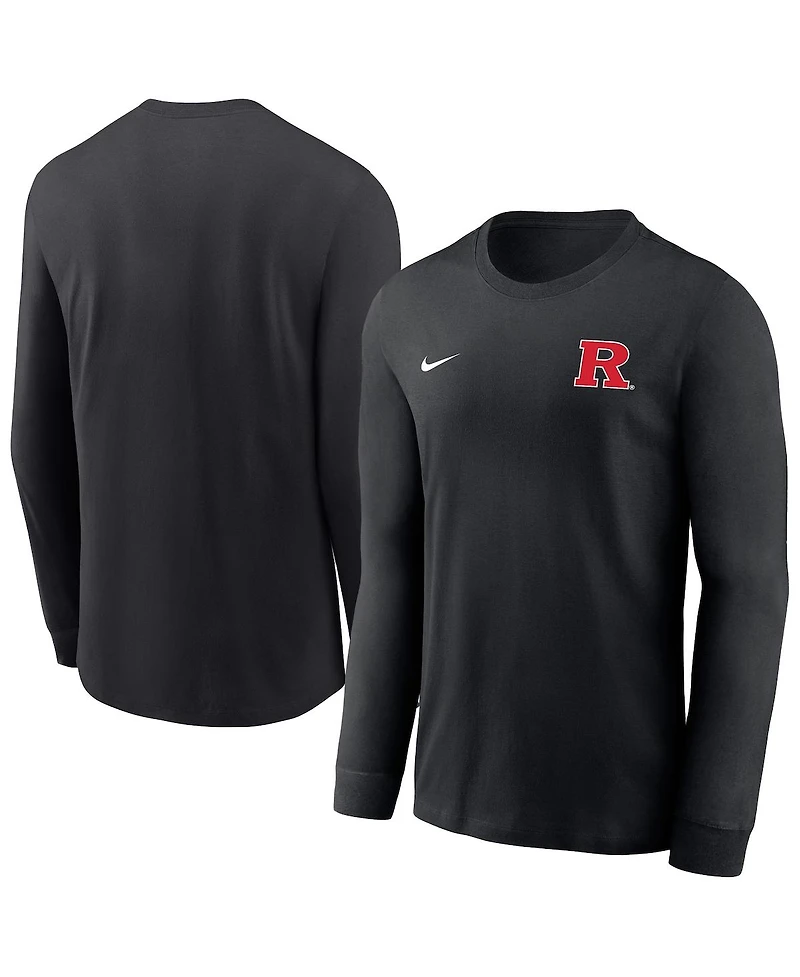 Nike Men's Black Rutgers Scarlet Knights Legend Dri-fit Long Sleeve T-Shirt