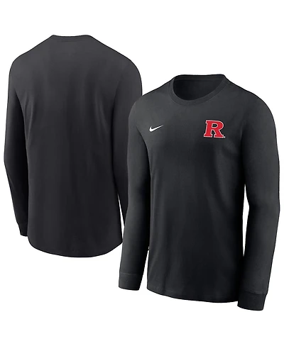 Nike Men's Black Rutgers Scarlet Knights Legend Dri-fit Long Sleeve T-Shirt