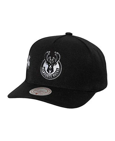Mitchell & Ness Men's Black Milwaukee Bucks Born to Win Pro Crown Adjustable Hat