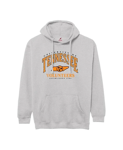 League Collegiate Wear Men's Heather Gray Tennessee Volunteers Tall Arch Essential Pullover Hoodie