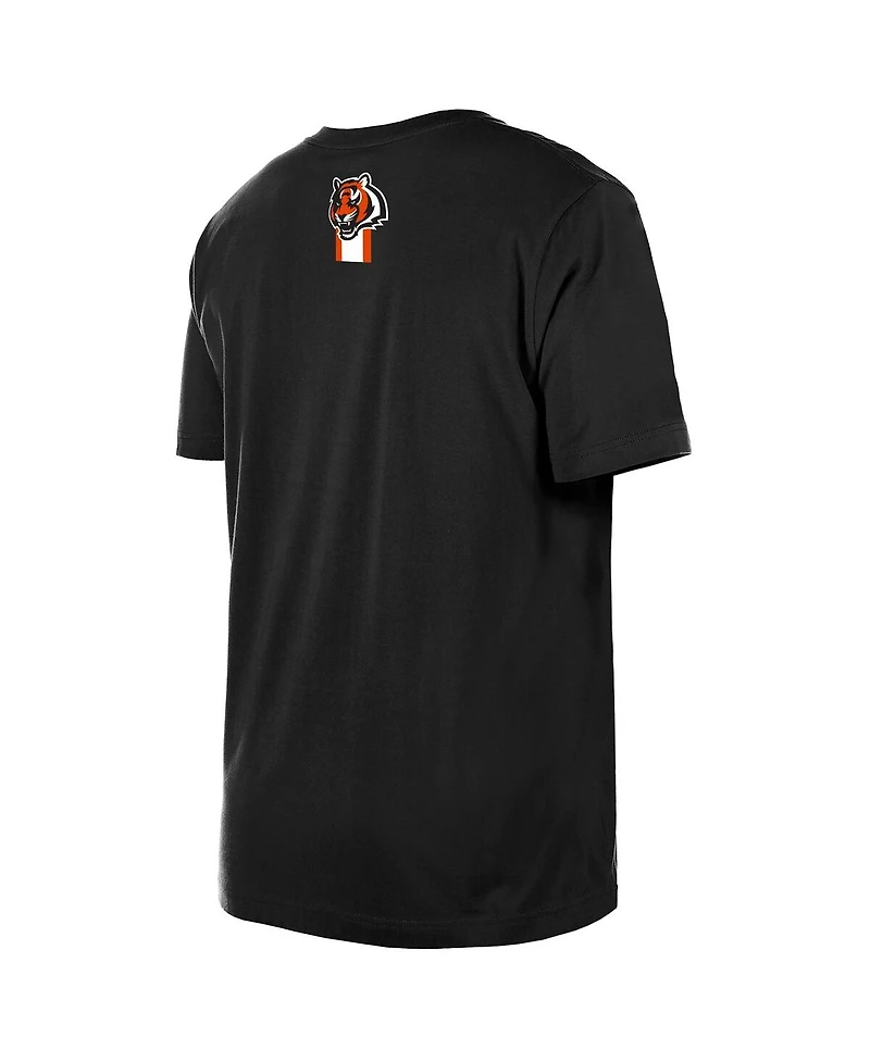 New Era Men's Black Cincinnati Bengals 3rd Down High Density Print T-Shirt