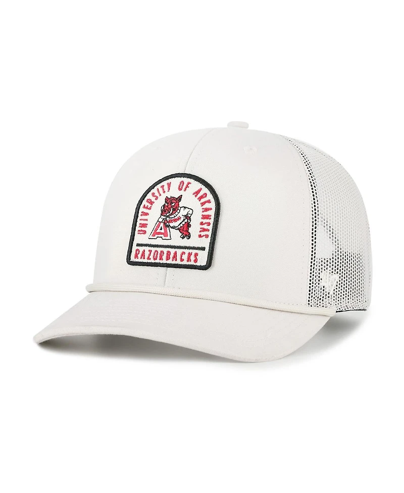 '47 Brand Men's and Women's Cream Arkansas Razorbacks Core Inline Gravestone Adjustable Trucker Hat