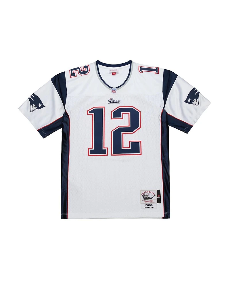 Mitchell & Ness Men's Tom Brady White New England Patriots 2000 Authentic Jersey