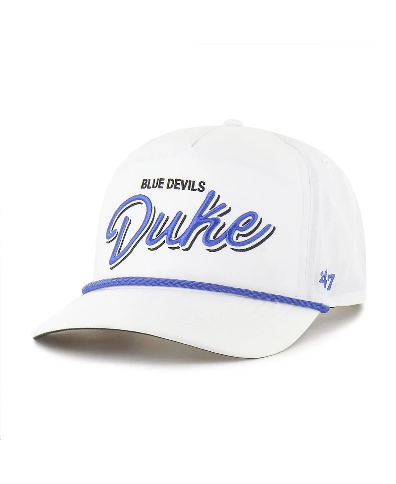 '47 Brand Men's White Duke Blue Devils Fairway Hitch Adjustable Hat