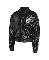 Outerstuff Big Boys and Girls Black Philadelphia Eagles Glam Squad Sequin Jacket