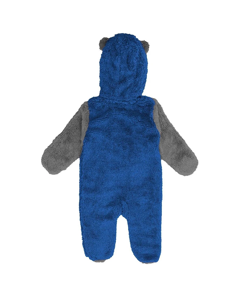Outerstuff Baby Boys and Girls Blue Detroit Lions Stay Napping Fleece Bunting Full-Zip Sleeper