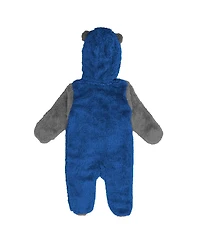 Outerstuff Baby Boys and Girls Blue Detroit Lions Stay Napping Fleece Bunting Full-Zip Sleeper