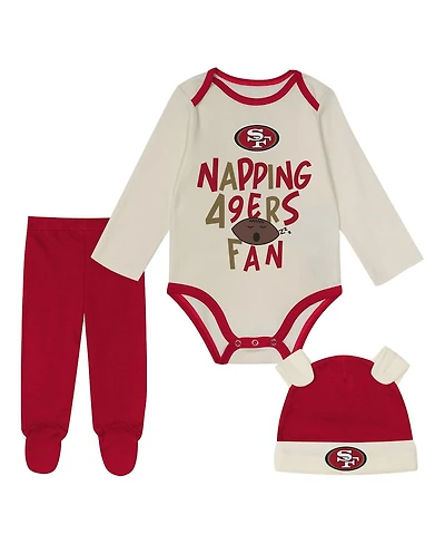 Outerstuff Baby Boys and Girls 3-Piece Scarlet San Francisco 49ers Little Champ Set