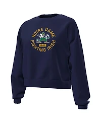 Under Armour Women's Navy Notre Dame Fighting Irish Essentials Icon Fleece Tri-Blend Sweatshirt