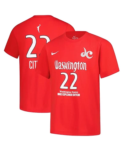 Nike Big Boys and Girls Sonia Citron Red Washington Mystics Explorer Edition Name Number T-Shirt