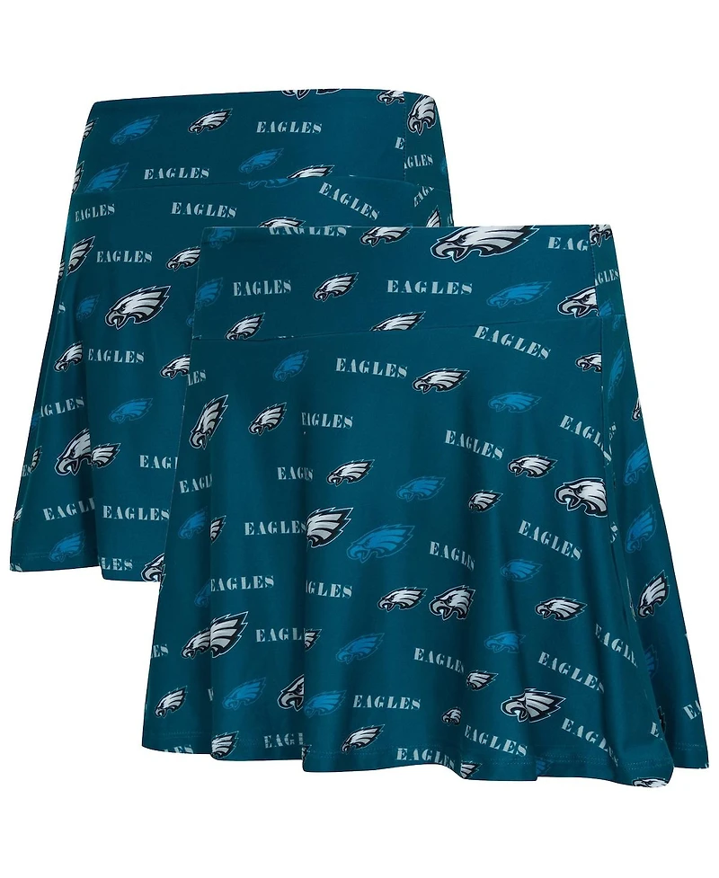 Concepts Sport Women's Midnight Green Philadelphia Eagles Mosaic Allover Print Skort