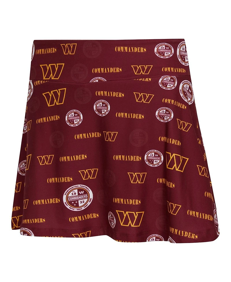 Concepts Sport Women's Burgundy Washington Commanders Mosaic Allover Print Skort