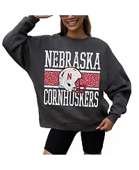 Gameday Couture Women's Charcoal Nebraska Huskers Premium Fleece Pullover Sweatshirt
