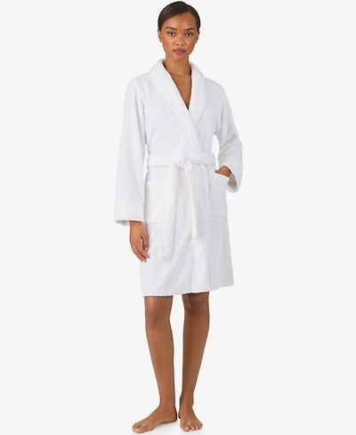 Lauren Ralph Women's Long Sleeve Shawl Collar Short Robe