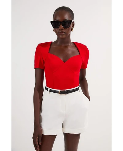 Karen Millen Women's Sweetheart Neckline Bodysuit