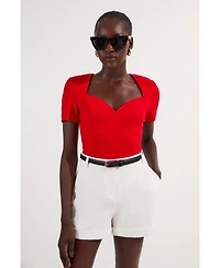 Karen Millen Women's Sweetheart Neckline Bodysuit