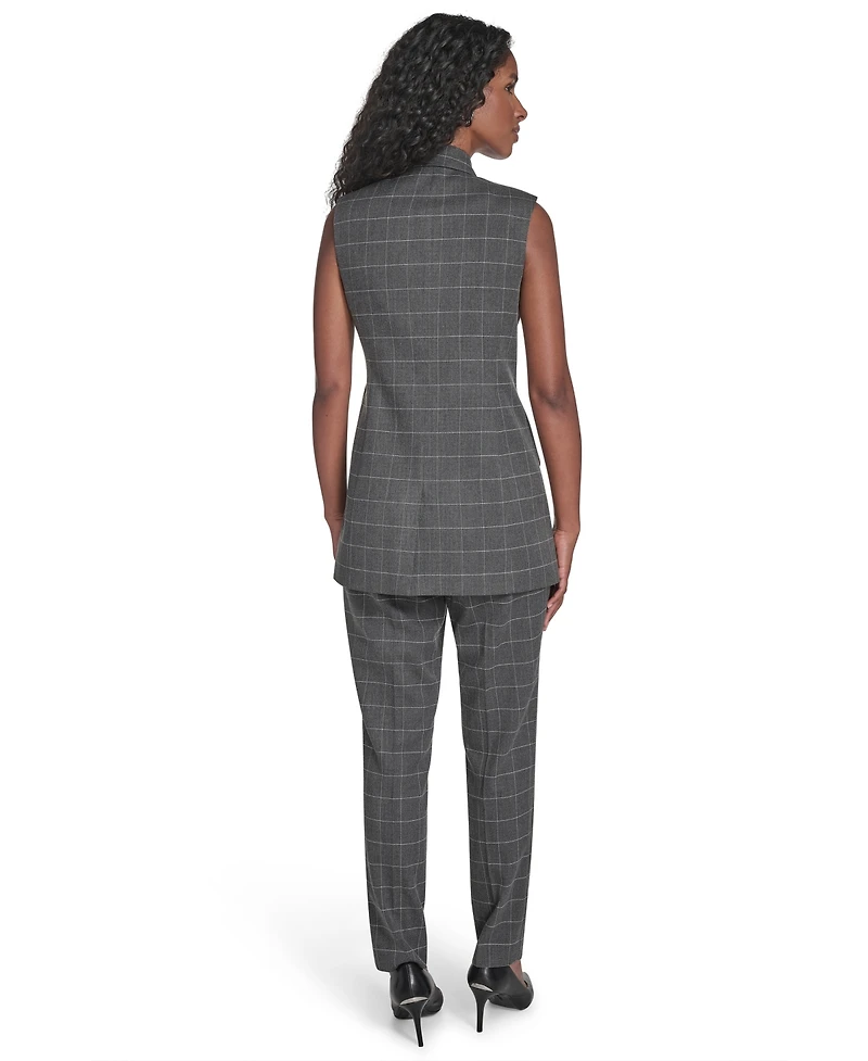 Calvin Klein Women's Windowpane Cuff Vest