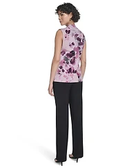 Calvin Klein Women's Sleeveless Printed V-Neck Top