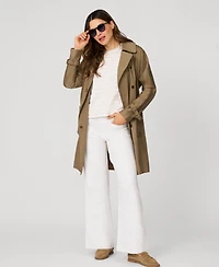 Cable & Gauge Women's Striped Crewneck Relaxed Tee