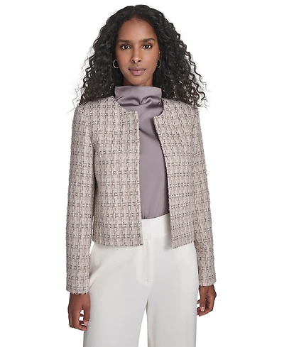 Calvin Klein Women's Tweed Open Front Jacket
