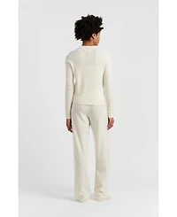 Chinti & Parker Women's Wool Cashmere Cropped Sporty Sweater