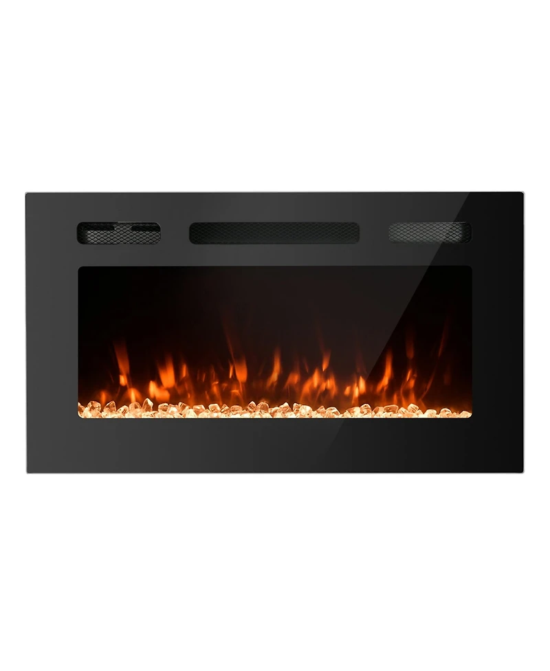 30''Classic Built-in or Wall-Mounted Direct Vent Electric Fireplace