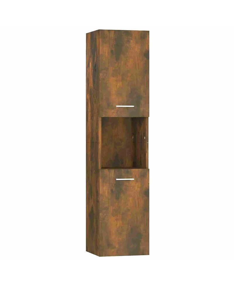 Boyel Living 51.2" Tall Wall-Mountable Bathroom Cabinet with Open Shelves for Laundry Rooms or Washrooms
