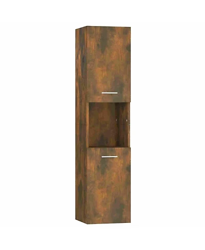 Boyel Living 51.2" Tall Wall-Mountable Bathroom Cabinet with Open Shelves for Laundry Rooms or Washrooms