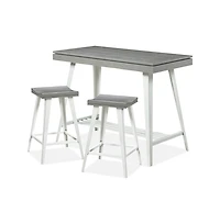 Enitial Star Melba Wood 3-Piece Counter Height Table Set