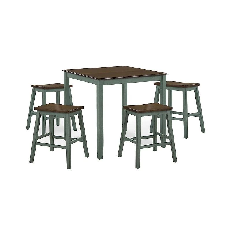 Enitial Star Silva Wood 5-Piece Counter Dining Set
