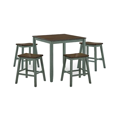 Enitial Star Silva Wood 5-Piece Counter Dining Set