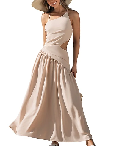 Cupshe Women's Made the Cut Beige Maxi Beach Dress