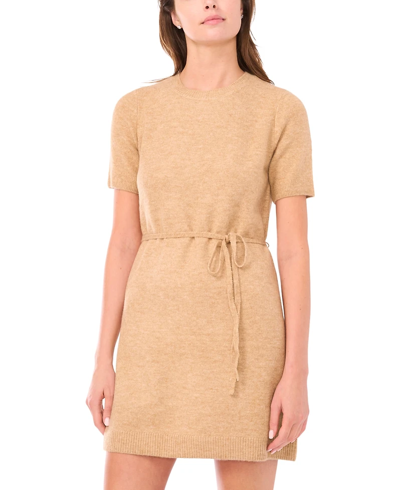 Msk Petite Short Sleeves Sweater Dress