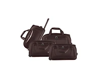 Izod Carol Lightweight Soft Shell Rolling Duffel Bag with Wheels and Telescopic Handle - Travel-Ready Luggage 4 Piece Set