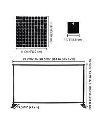 Instahibit 10x8 Ft Shimmer Wall Backdrop with Stand 72 Pcs Panels Decor for Wedding Party