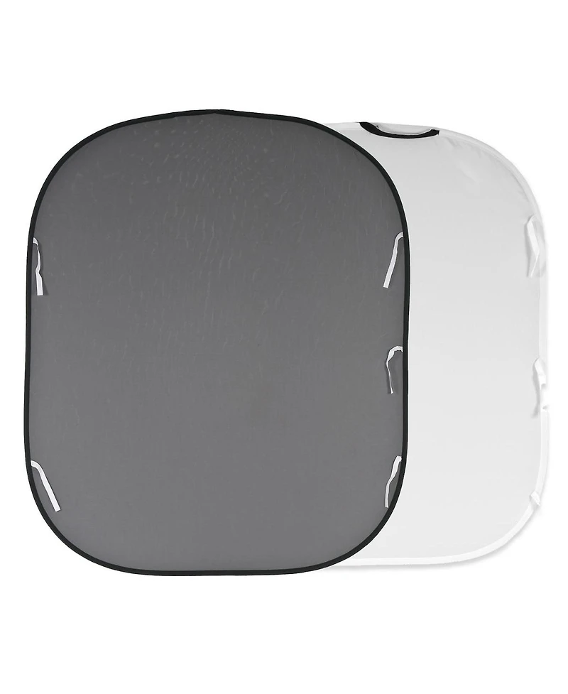 Manfrotto 5x6' Collapsible Reversible Background, White/Mid Gray