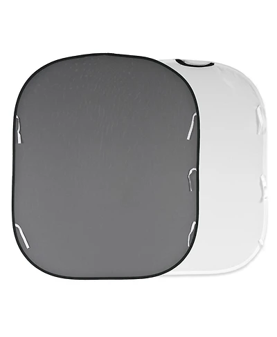 Manfrotto 5x6' Collapsible Reversible Background, White/Mid Gray
