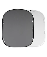Manfrotto 5x6' Collapsible Reversible Background, White/Mid Gray