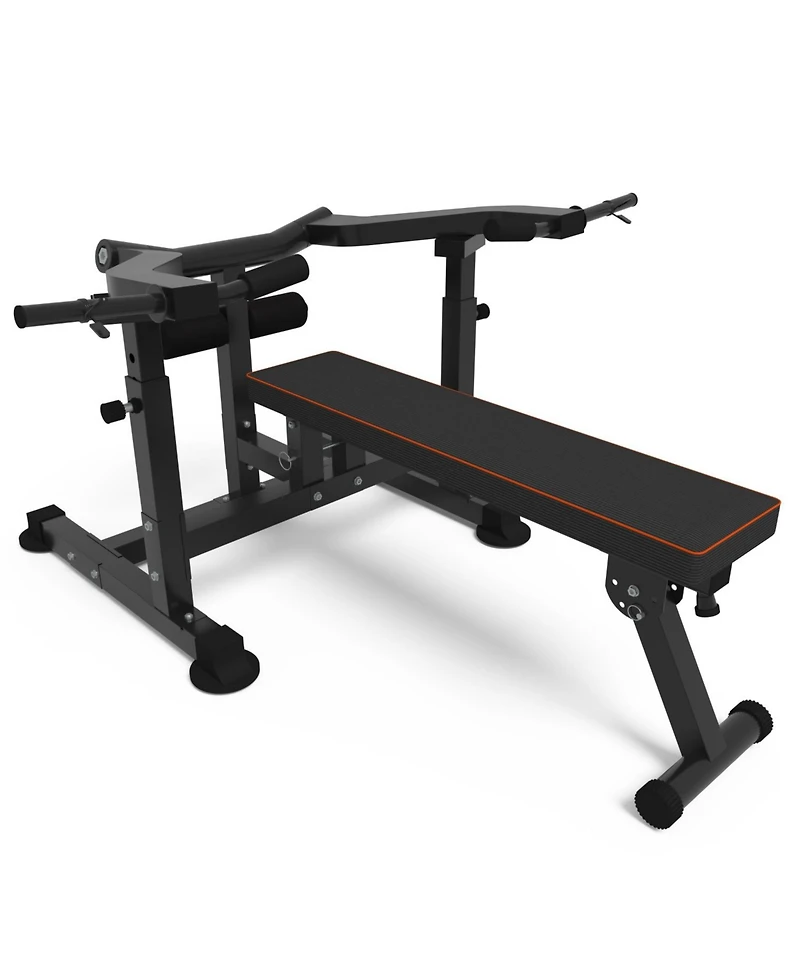 Zenova Adjustable Chest Press Machine with Independent Converging Arms, Flat/Incline Weight Bench for Home Gym, Ab Workout & Strength Training Equipme