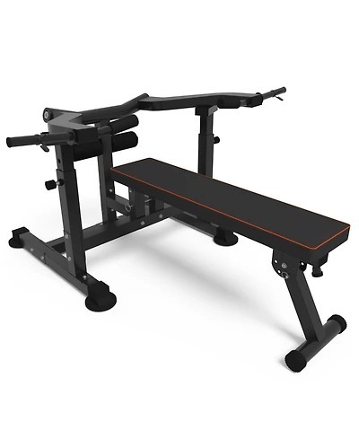 Zenova Adjustable Chest Press Machine with Independent Converging Arms, Flat/Incline Weight Bench for Home Gym, Ab Workout & Strength Training Equipme