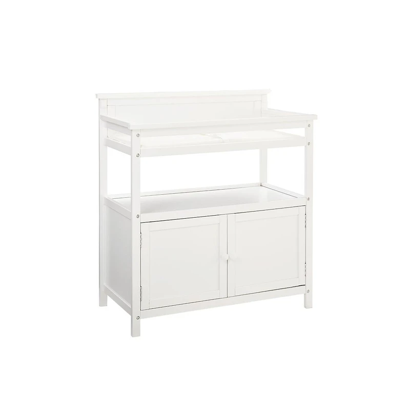 Westwood Design Emery Modern Style Wood Changer with Door/Pad in White