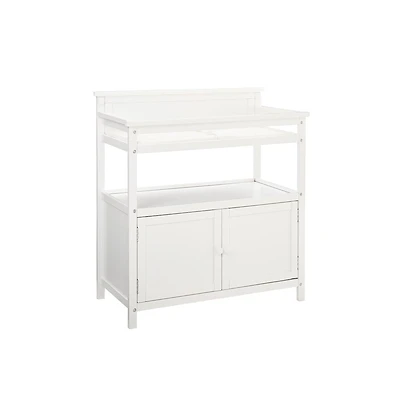 Westwood Design Emery Modern Style Wood Changer with Door/Pad in White