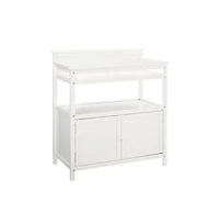 Westwood Design Emery Modern Style Wood Changer with Door/Pad in White