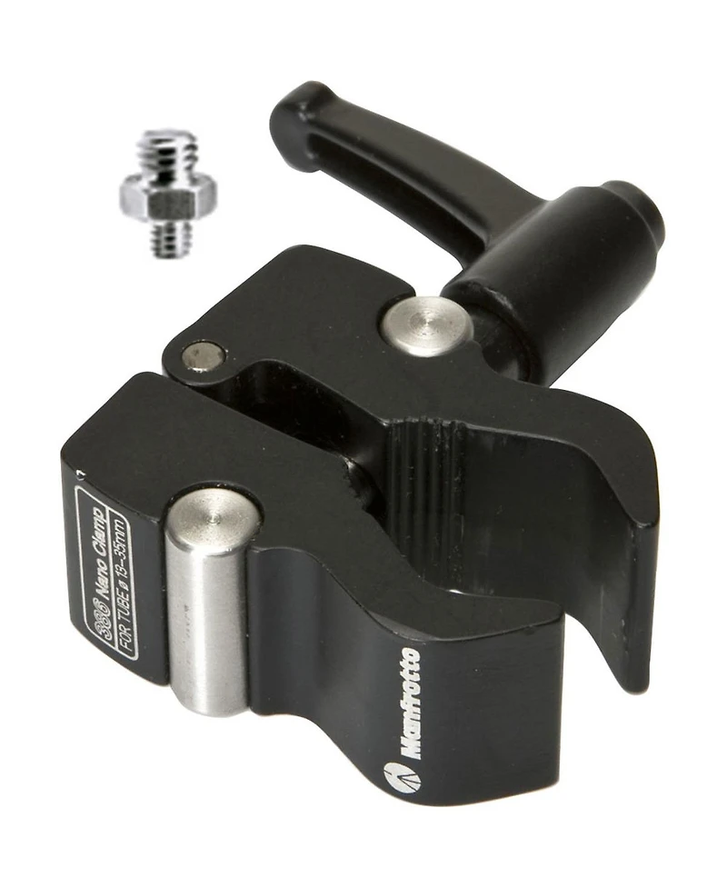 Manfrotto 386BC Nano Clamp, 13-35mm, with 3/8" & 1/4" Adapter