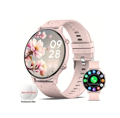 Ruxing Smart Smart Watch Gift For Women, 1.39-Inch Full Touch Screen, Smart Call Watch With Answer And Make Call For Ios And Android Phones, Message P