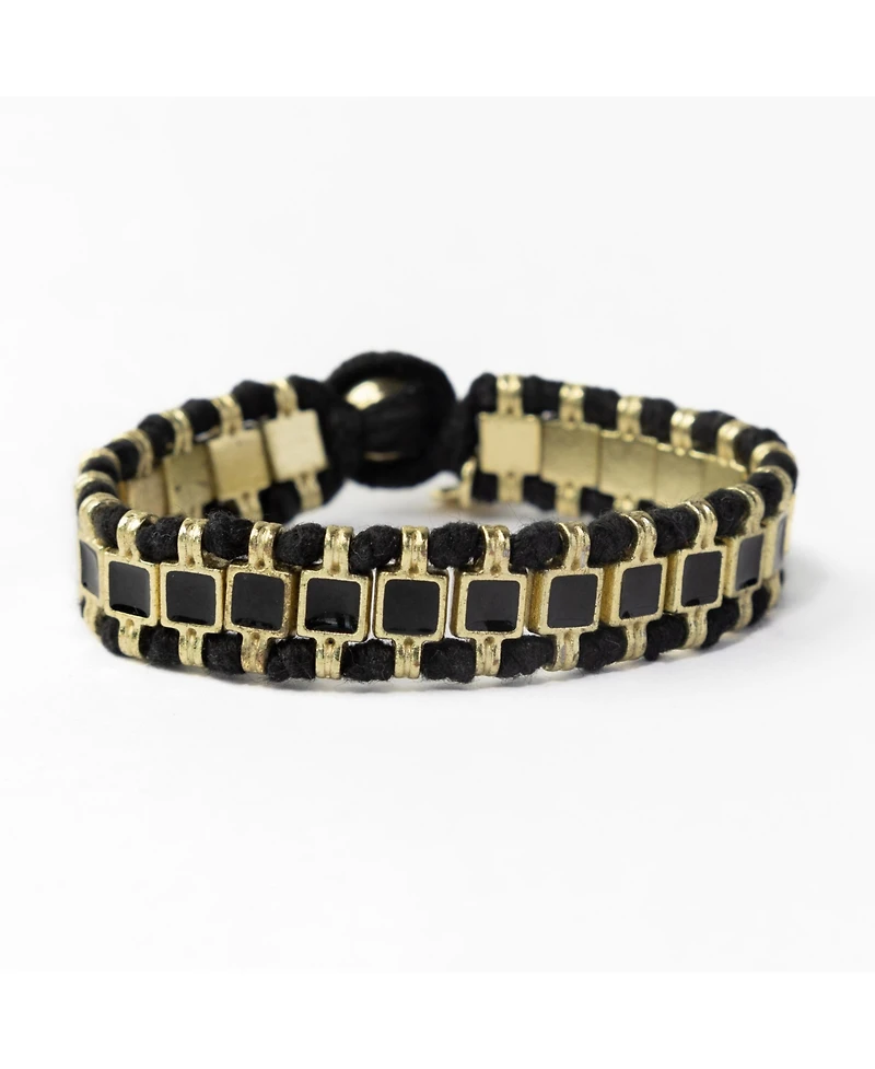 Josie enamel bracelet small with loop latch coral